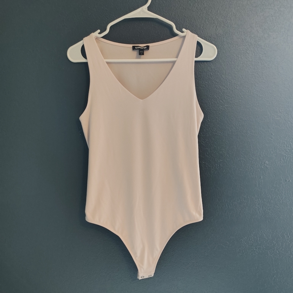 Light Pink V-Neck Bodysuit